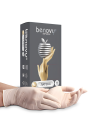 Перчатки латексные BENOVY Latex Powdered смотровые опудренные гладкие