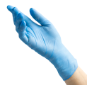Перчатки нитриловые BENOVY Nitrile Chlorinated нестерильные неопудренные текстурированные на пальцах, голубые 50 пар